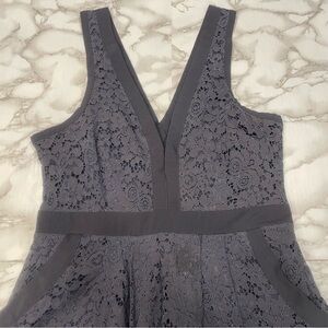 Free People Lovely in Lace Dress in Slate